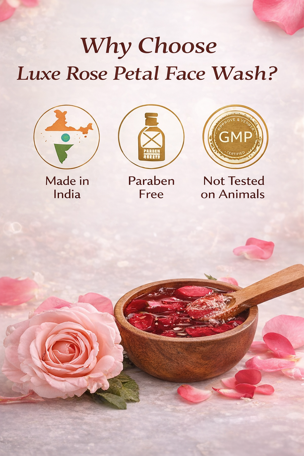 Elixora™ ROSE PETALS FACE WASH